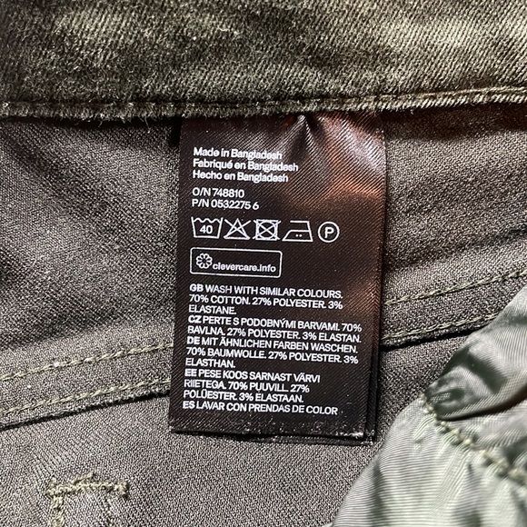 H&M Jeggings - Olive Green size 6 - Picture 4 of 4